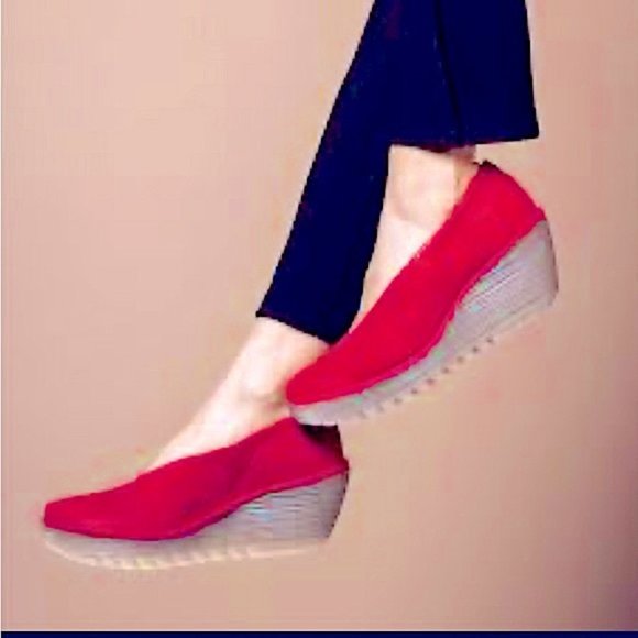 Fly London Shoes - FLY London Cherry Red Leather Platforms